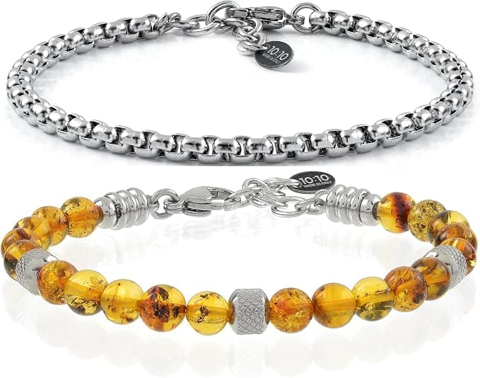 10:10 Natural Amber Bracelet 6mm