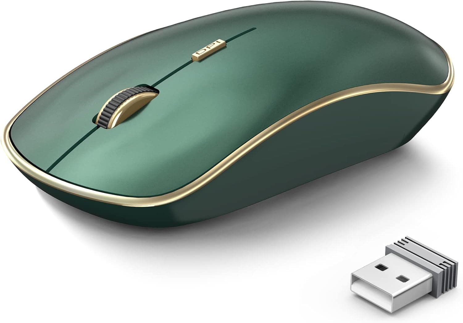 JOYACCESS Green Slim Wireless Silent Mouse